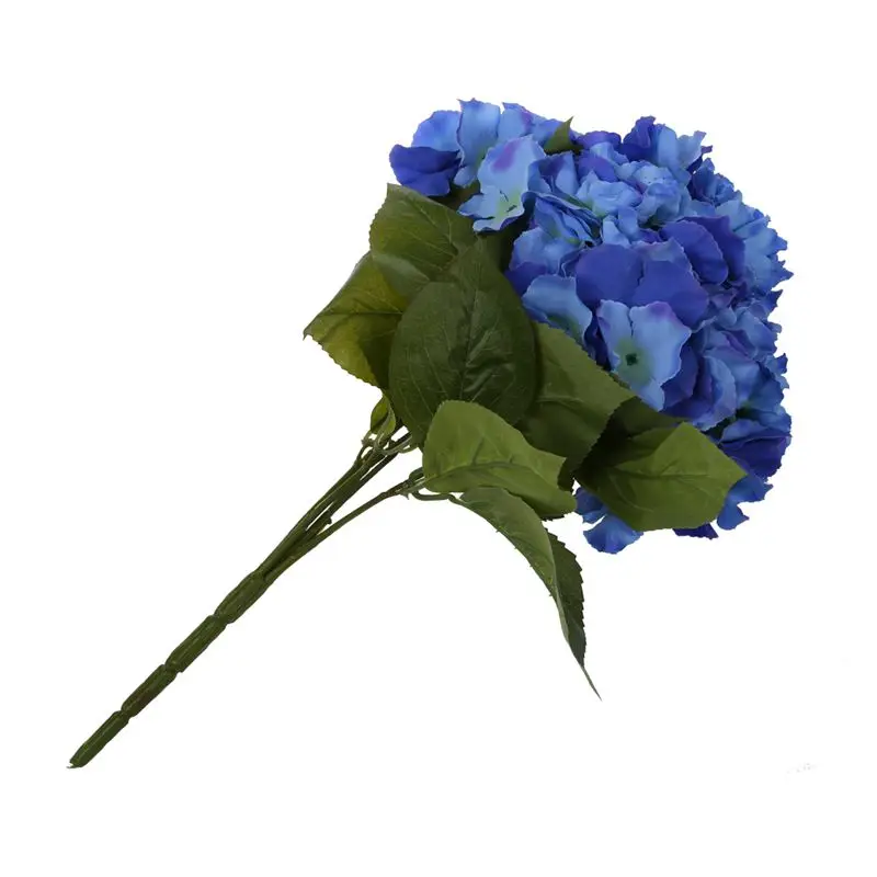 Artificial Hydrangea 5 Flower Heads Bouquet Wedding Garden Party Bridal Decor Dark Blue | Дом и сад