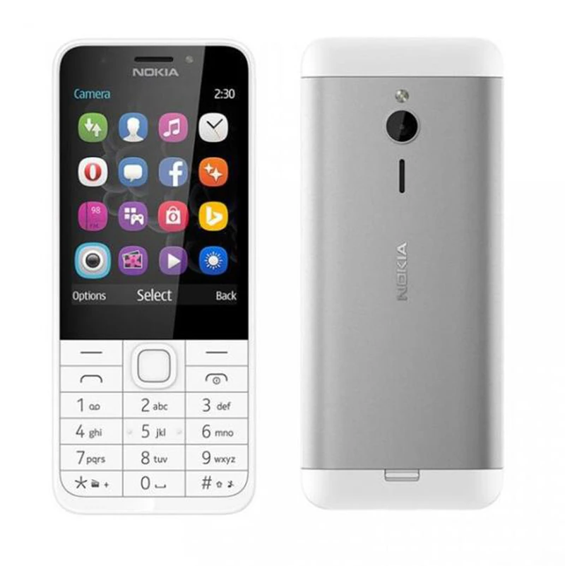 factory unlocked nokia 230 gsm 2 8 dual single sim card 2mp englishhebrewarabicrussian keyboard used mobile phone free global shipping