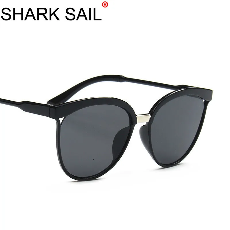 Акула парус винтажные роскошные женские солнцезащитные очки карамельный цвет