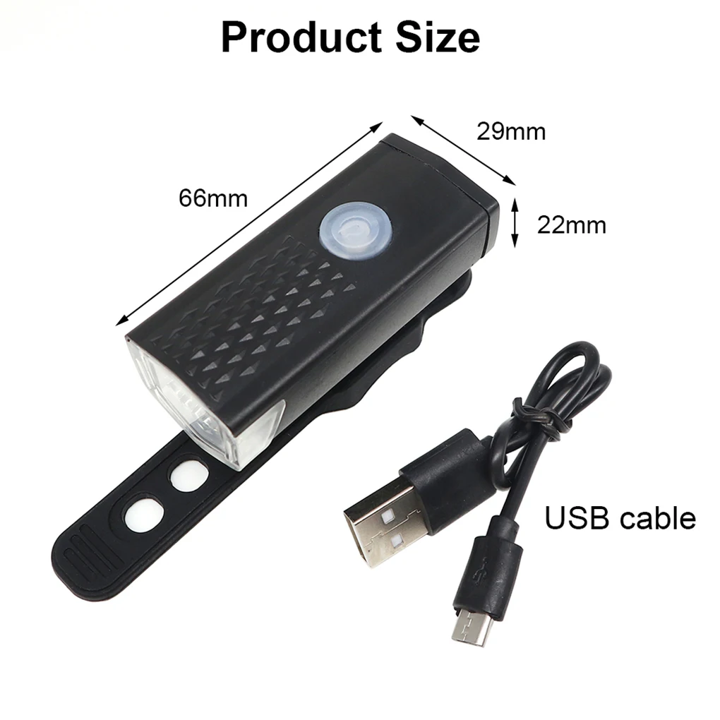 Фара велосипедная передняя 300 лм зарядка через USB | Спорт и развлечения