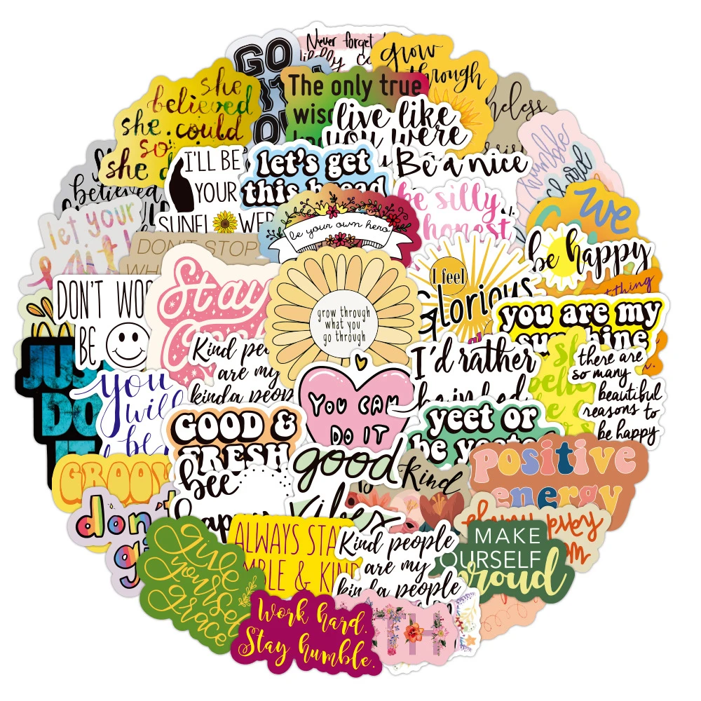 Мотивационные Стикеры фразы с цитатами водонепроницаемые наклейки для ноутбука