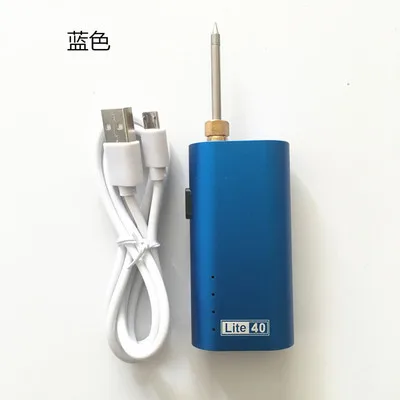blue soldering iron 5 в 30 Вт Электрический паяльник с беспроводной зарядкой портативный паяльник с USB паяльником Android интерфейс зарядки - Цвет: blue soldering iron