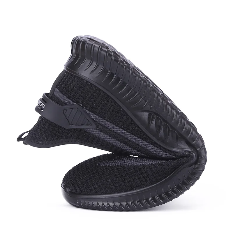 Мужские Нескользящие кроссовки черные повседневные туфли на мягкой подошве