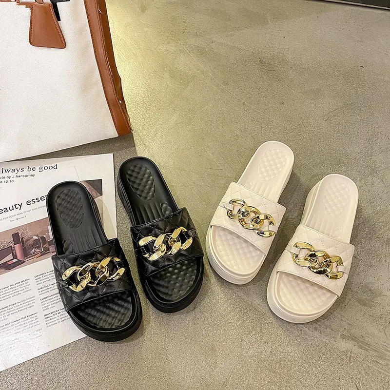 

Shoes Ladies' Slippers Luxury Slides Slipers Women Platform Med Loafers Soft Designer 2021 Summer Flat Fashion PU Basic Casual R