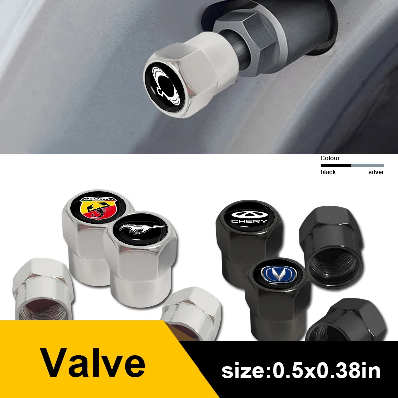 

4pcs Car Wheel Tires Valves Tyre Stem Air Caps for Skoda Octavia 2 3 Mk2 Mk3 A5 A7 Fabia 3 Karoq Superb 3 2021 Car Accessories