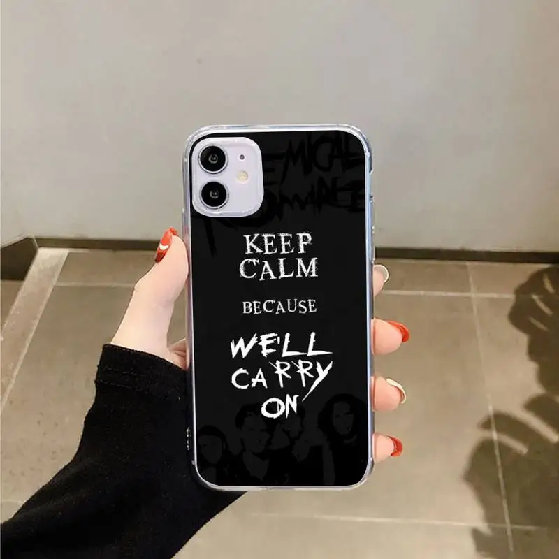 

My Chemical Romance Phone Cases Transparent for iPhone 6 7 8 11 12 s mini pro X XS XR MAX Plus