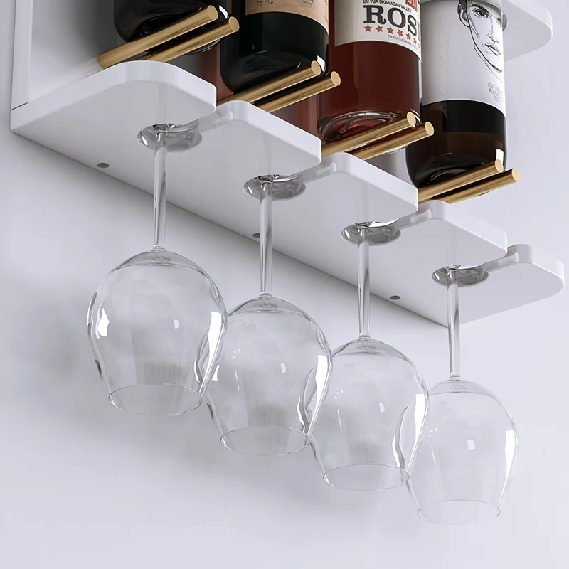 

Wine Cabinet Wall Hanging Light Luxury Red Wine Shelf Restaurant Creative Cup Holder Hanging Upside Down Wall Hanging Living Roo