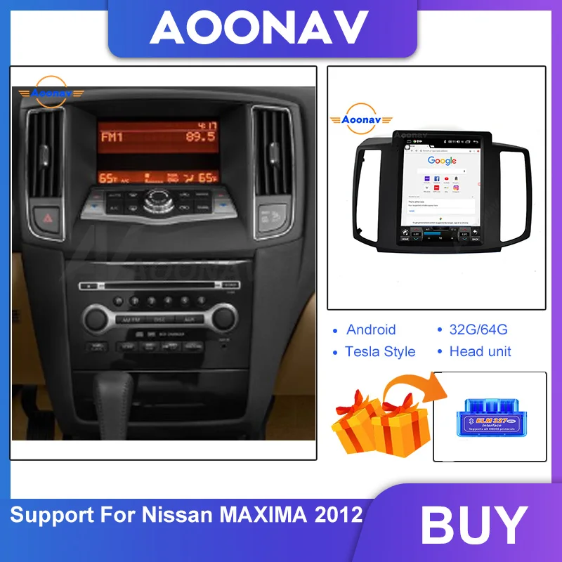 For Nissan MAXIMA 2012 car auto stereo GPS navigation system tape recorder HD touch screen Car video radio multimedia player