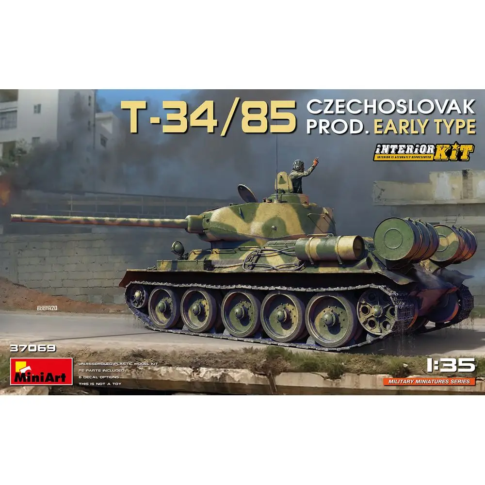 Фото MiniArt 37069 1/35 T 34/85 чехословацкий прод. Раннего типа. Комплект для интерьера набор