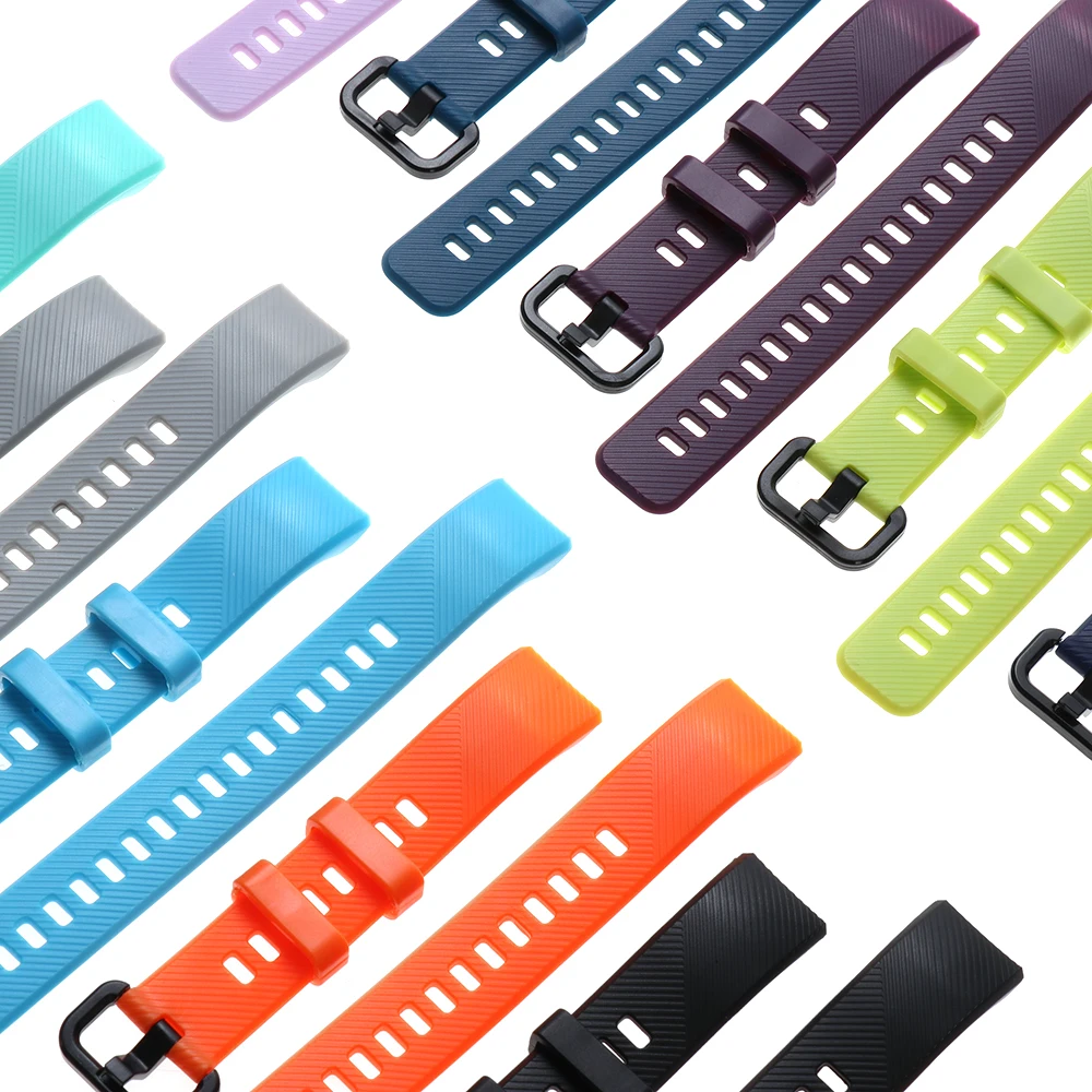 Ремешок сменный силиконовый для Huawei Honor Band 5 4 классический цветной мягкий