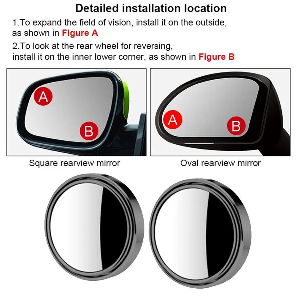 1 Pair 360 Degree Car Rearview HD Blind Spot Mirror Adjustable for Chevrolet Cruze OPEL MOKKA ASTRA J Opel Insignia | Автомобили и