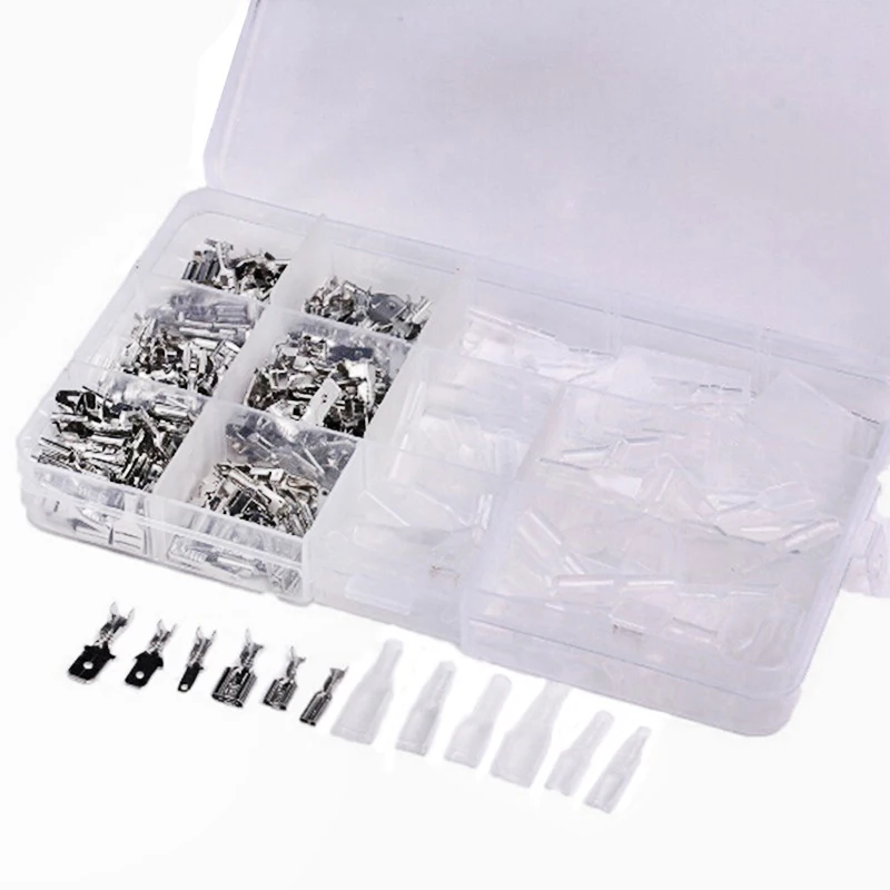 

New 270PCS Insulated Male Female Wire Connector 2.8/4.8/6.3mm Electrical Wire Crimp Terminals Spade Connectors Assorted Kit 2021