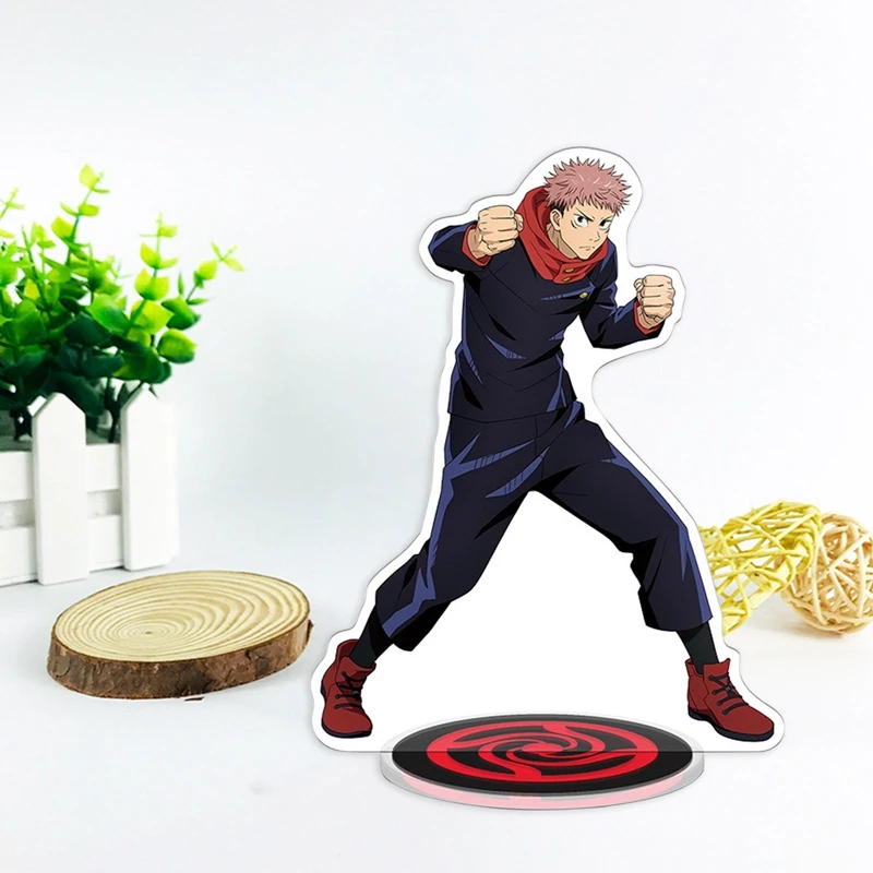 

1pc Cool Japanese Anime Jujutsu Kaisen Acrylic Stand Figure Model Plate Holder Cake Topper Toys Desktop Decor For Kids Boy Gift