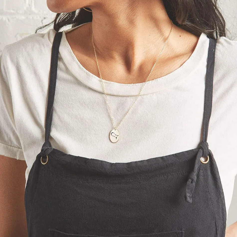 

Visunion Star Constellations Pendant Necklace for Women Friends Anniversary Birthday Necklace Jewelry Simple Pattern Gift New