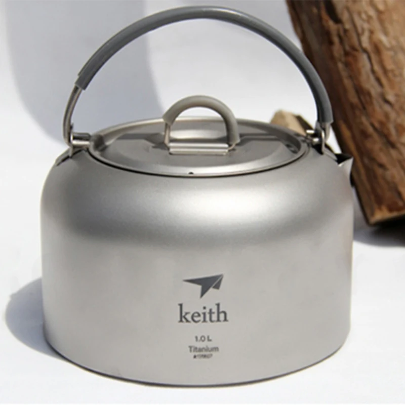 値段 1Lキースキャンプケトル屋外コーヒーケトルキャンプチタン食器走行調理器具屋外ピクニックセットTi3901
