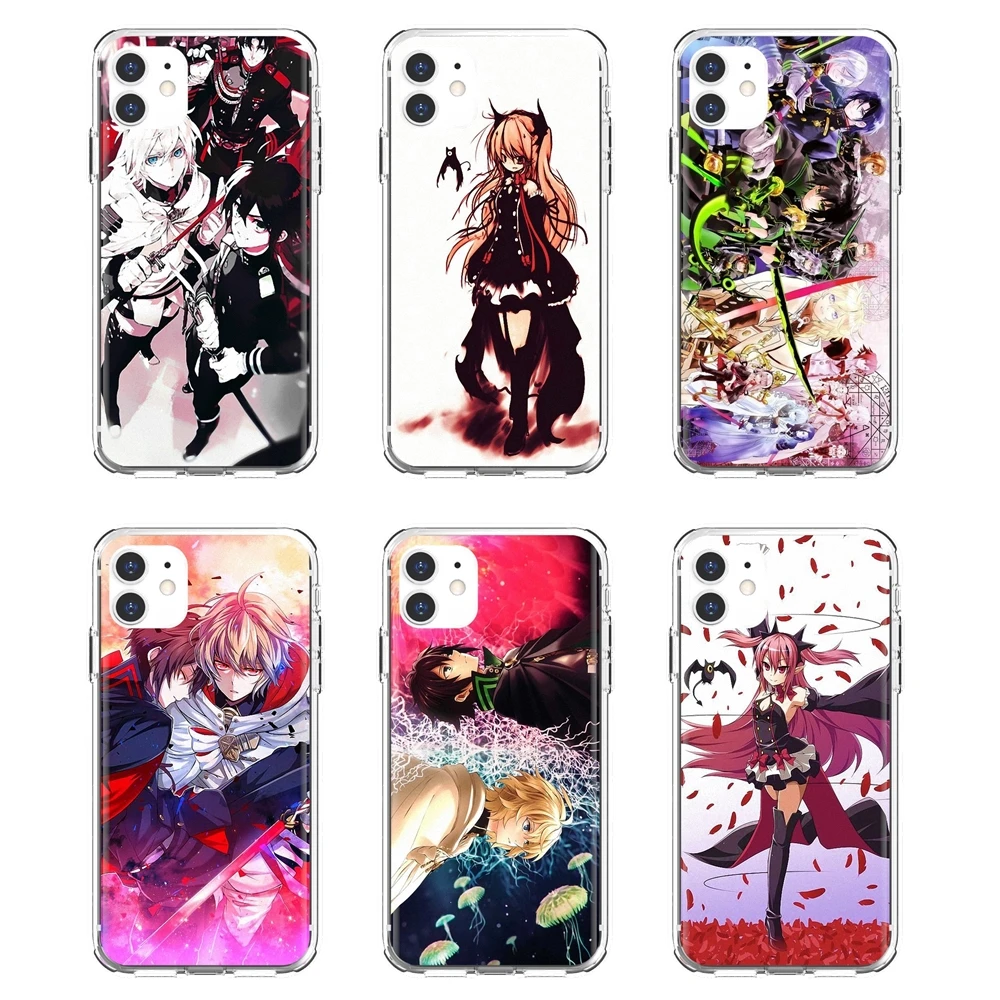 

Anime-Owari-no-Mikaela-Seraph-of-the-End Soft Case For Apple iPhone 10 11 12 Pro Mini 4S 5S SE 5C 6 6S 7 8 X XR XS Plus Max 2020