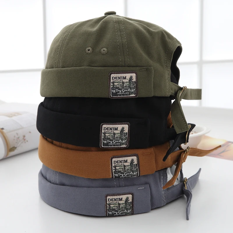 Винтажная шапка Docker мужская дышащая хлопковая регулируемая | Аксессуары для