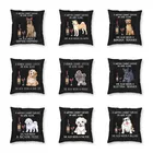 Модная наволочка для подушки с собакой и вином, чехол для подушки с рисунком в виде пуделя, бульдога, таксы, пола, чехол для подушки, чехол для подушки с рисунком Бультерьера, домашний декор