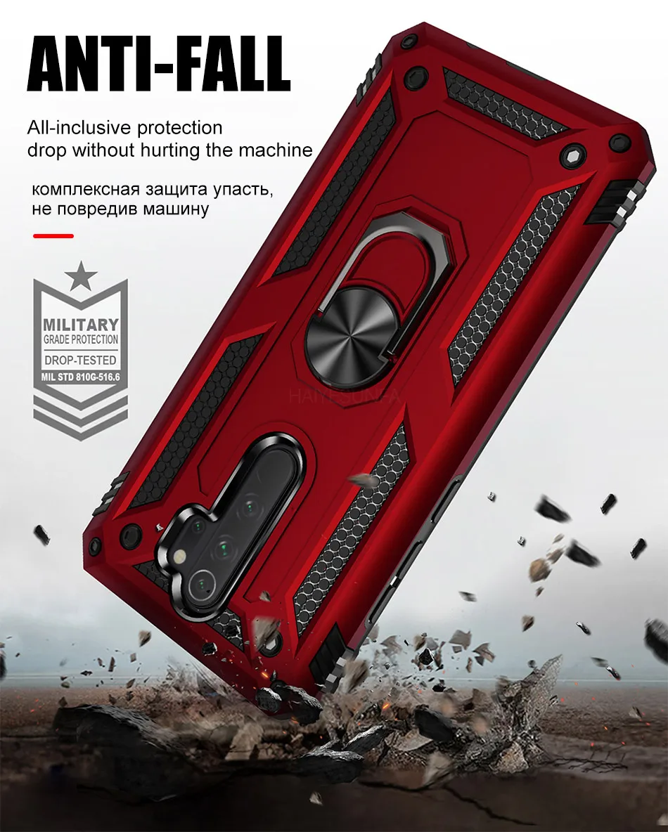 Противоударный защитный чехол для Redmi Note 8 7 pro, чехол для телефона Xiaomi Redmi 7 7A 9 9T CC9 CC9e K20 pro, силиконовый чехол с кольцом