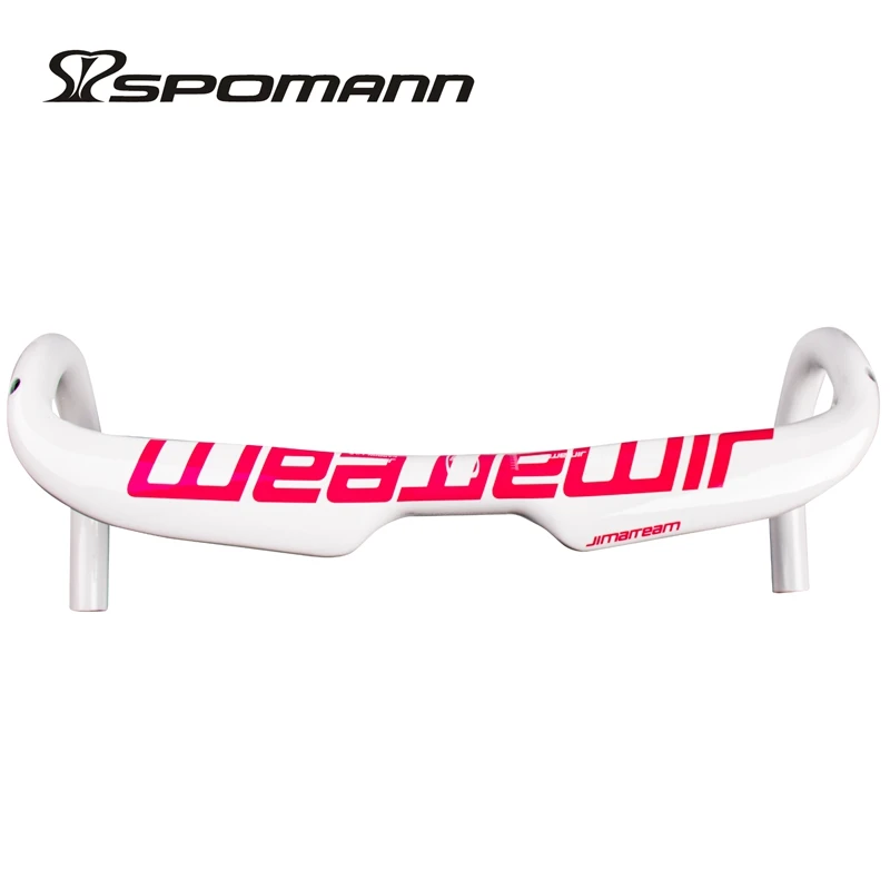 Полностью карбоновый руль для дорожного велосипеда белый/красный 31 8*400/420/440 мм