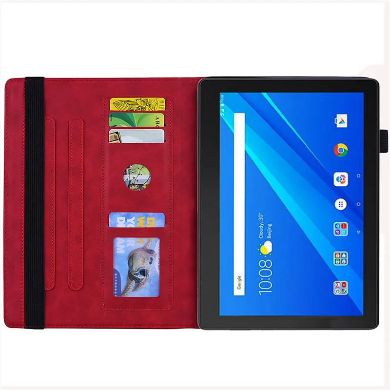 Чехол для Lenovo M10 чехол 10 1 дюйма из тисненой искусственной кожи подставка кошелек