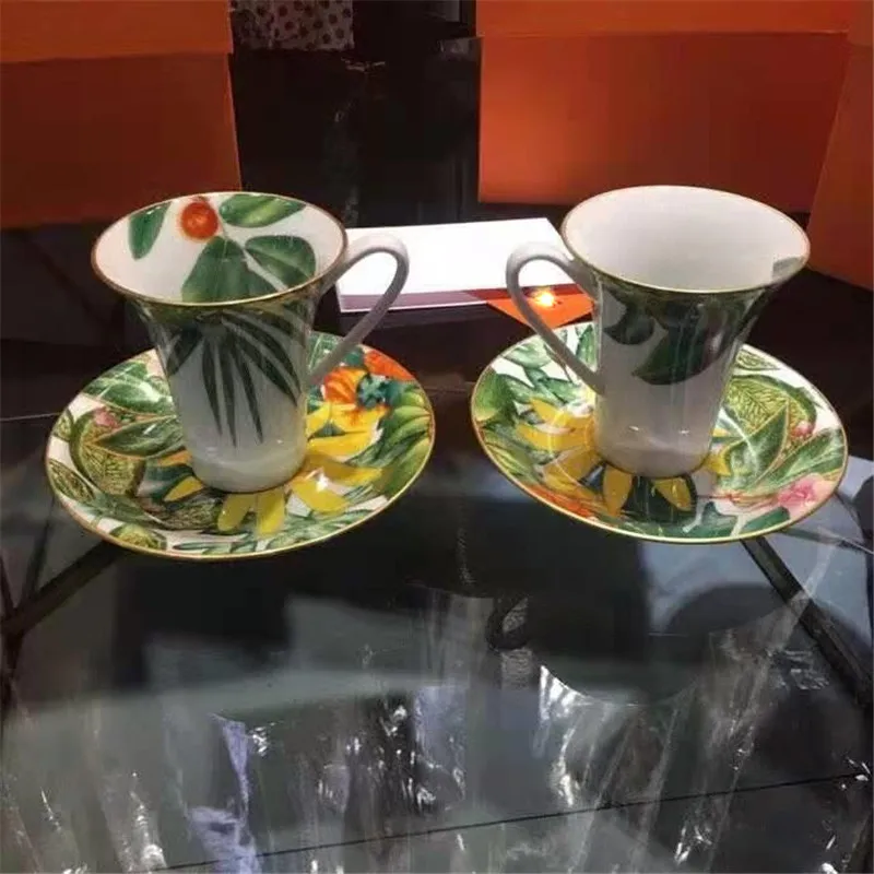 

Ceramic Coffee Set Milk Tea Mugs Including 2 Cups & 2 Saucers Drinkware Kitchen Utensils Birthday Presents Wedding Gifts Boxes