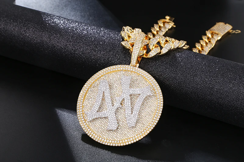 Кулон в стиле хип-хоп с кубическим цирконием и кристаллом | Украшения аксессуары