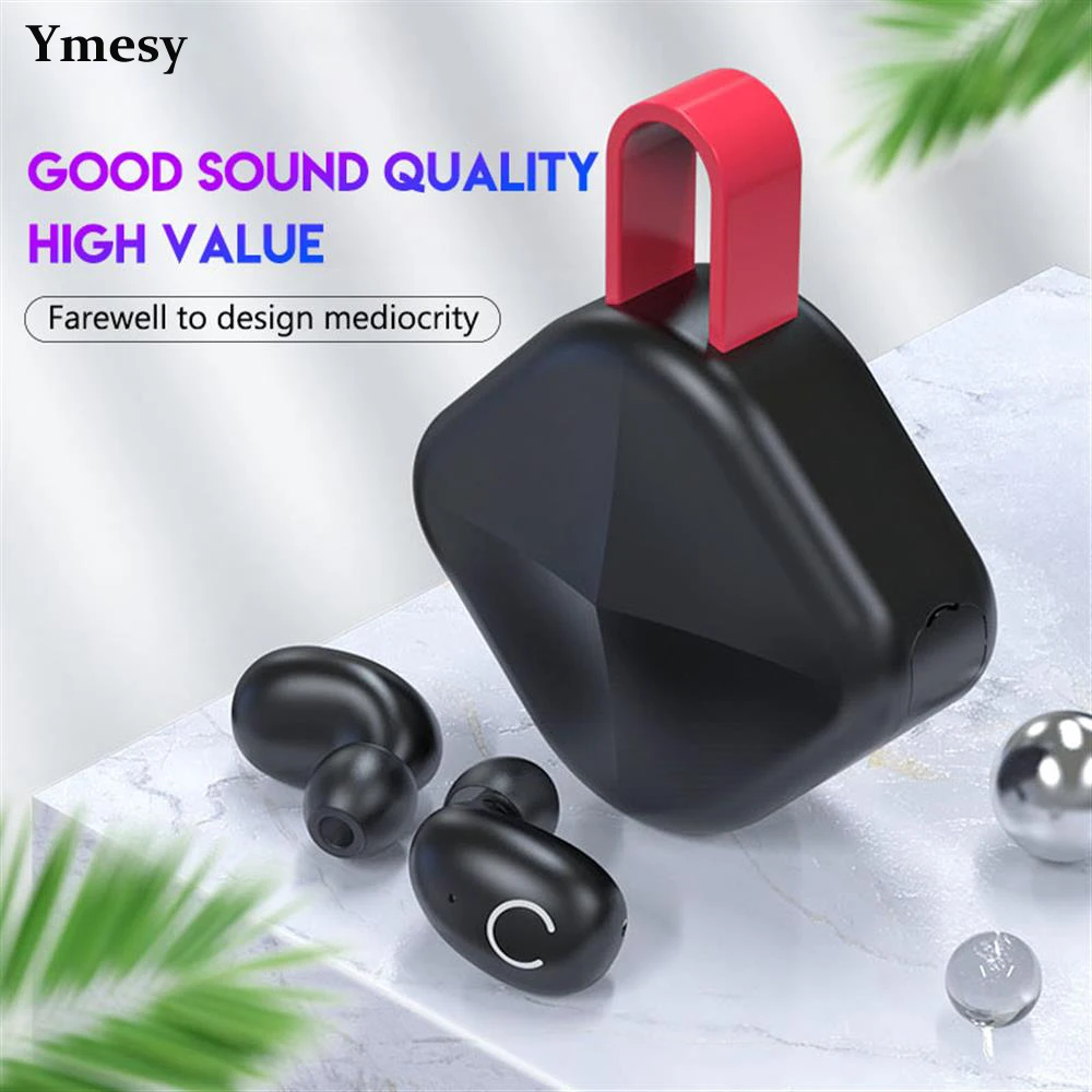 

Ymesy 2021 New B6 IPX7 Waterproof Upgrade TWS Earphone Wireless Earbud Support Aptx/AAC 45h Playing Time For iOS/Android