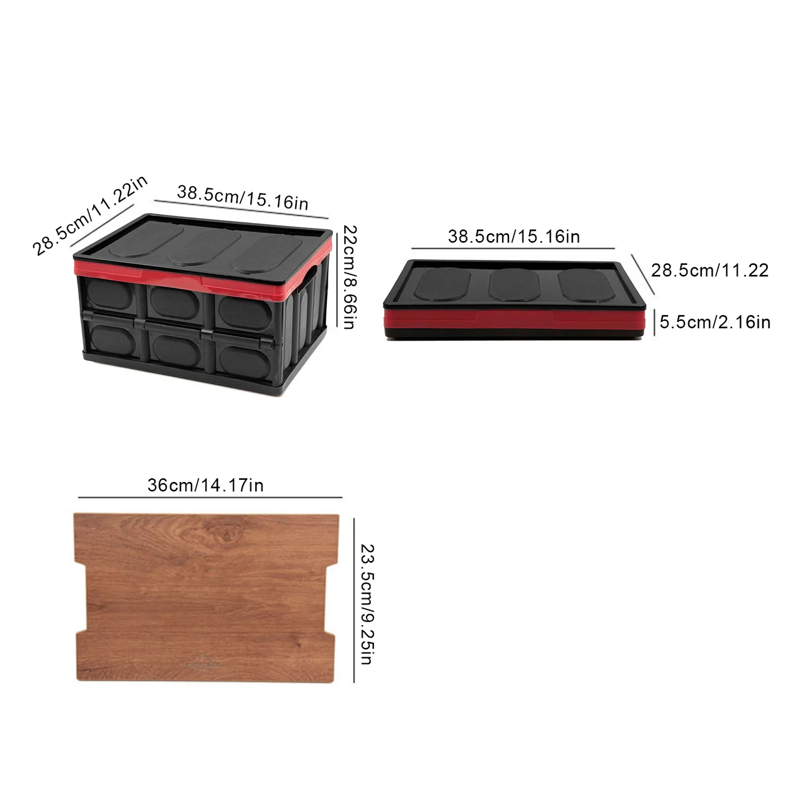 

Plastic Outdoor Collapsible Storage Box With Lid Folding Crate Organizer Camping Hiking Car Box Picnic Table Rack Foldable Box