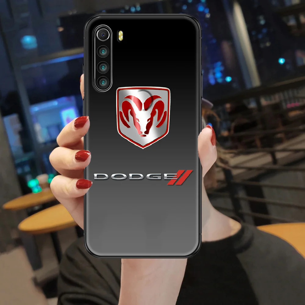 

Dodge Sport Car Logo Phone case For Xiaomi Redmi Note 4X 6A 7 7A 8 8T 9 9A 9S 10 K30 Pro Ultra black luxury waterproof tpu Etui
