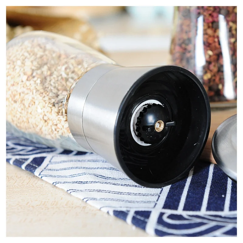 Новинка 2020 полезная прозрачная нержавеющая ручная мельница для соли и перца