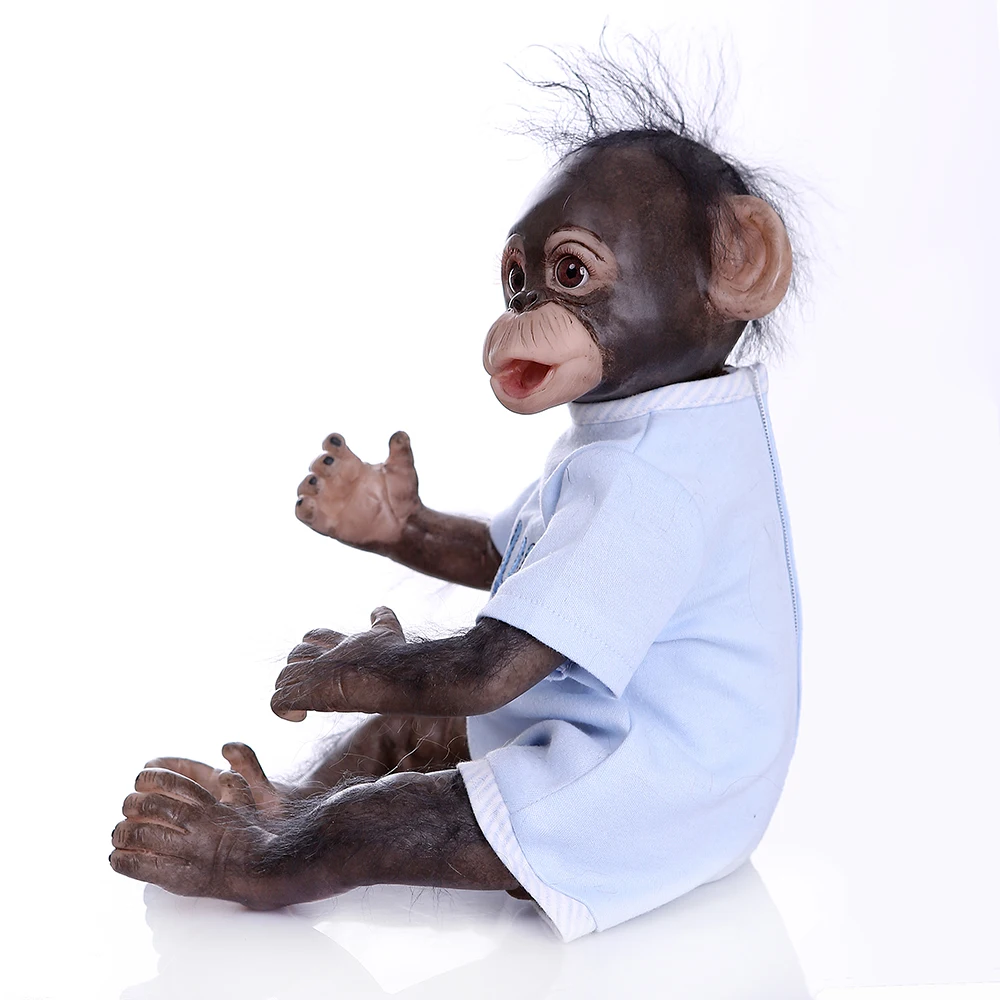 Реалистичная кукла Обезьяна реборн 40 см Детская младенец с тканевым телом