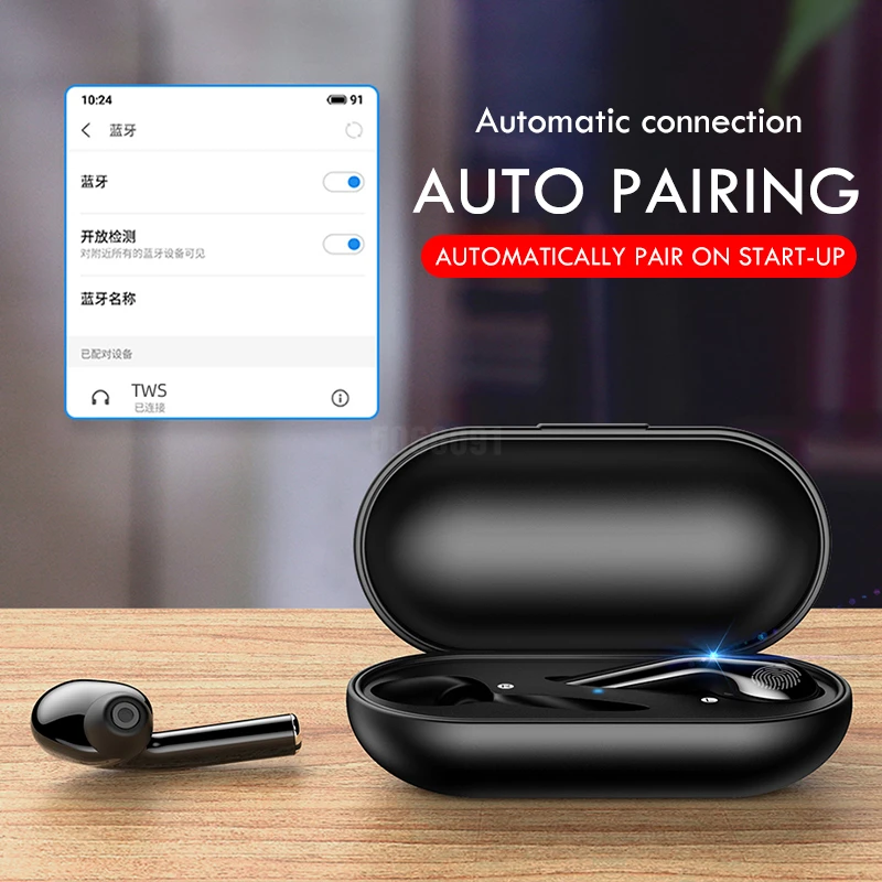 Беспроводные наушники M6s TWS спортивные Bluetooth 5 0 гарнитура с сенсорным управлением