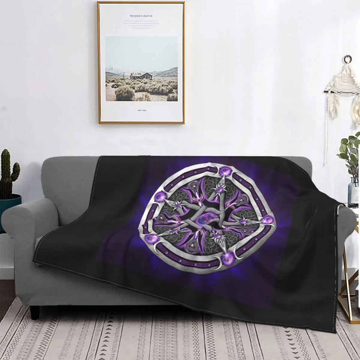

Pentagram,entacle Of The Purple Moon Carpet Hot Bed Blanket Bed Covers Luxury Blanket Blanket Flannel Blanket