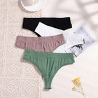 Бесшовные женские трусики, сексуальные стринги, трусики-стринги, интимное нижнее белье с низкой талией, удобное нижнее белье