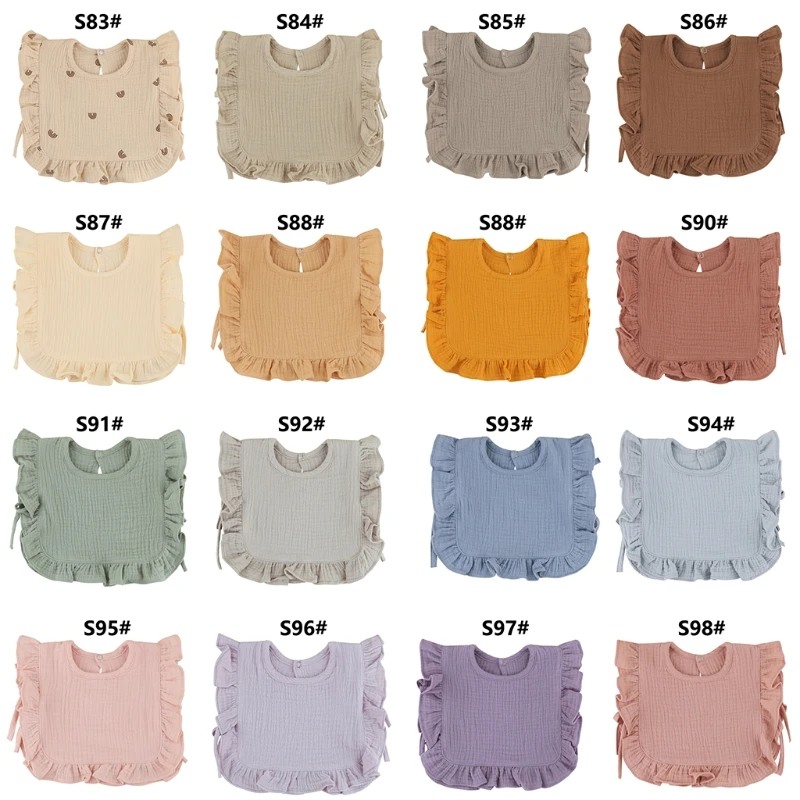 

Baby Feeding Drool Bib Infants Lace Saliva Towel Soft Cotton Burp Cloth for Newborn Toddler