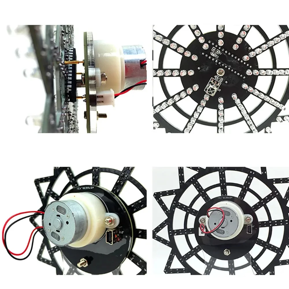 Colorful and cool animation LED electric rotating ferris wheel diy kit electronic components welding production parts | Электроника
