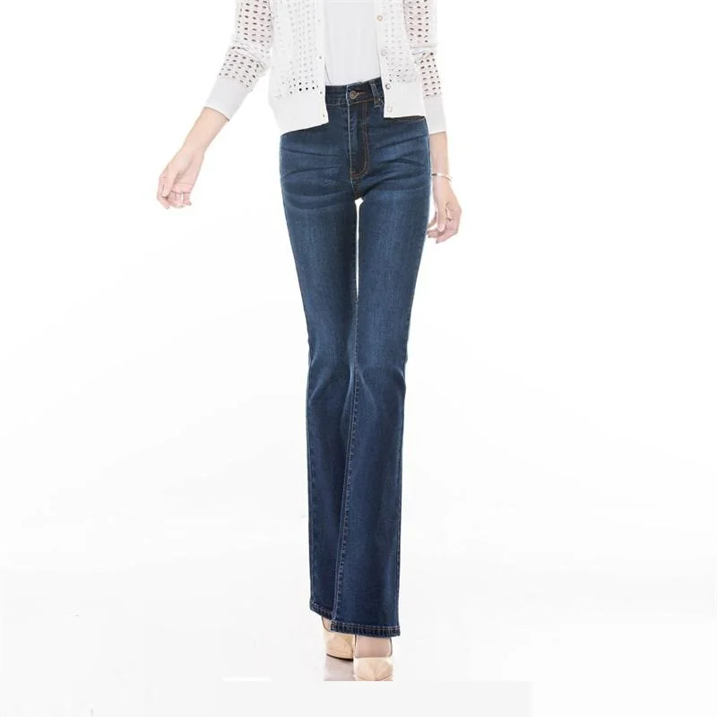 Женские джинсы со средней талией повседневные деловые брюки посадкой