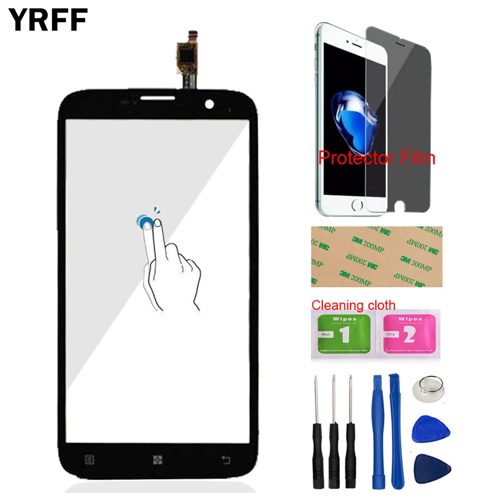 

5.5'' Touch Panel Sensor For Lenovo A850 Plus A850+ Touch Screen Digitizer Glass Touchscreen Tools Protector Film Adhesive