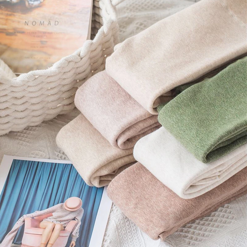 Зимние пикантные персиковые ягодицы теплые флисовые женские колготки толстые