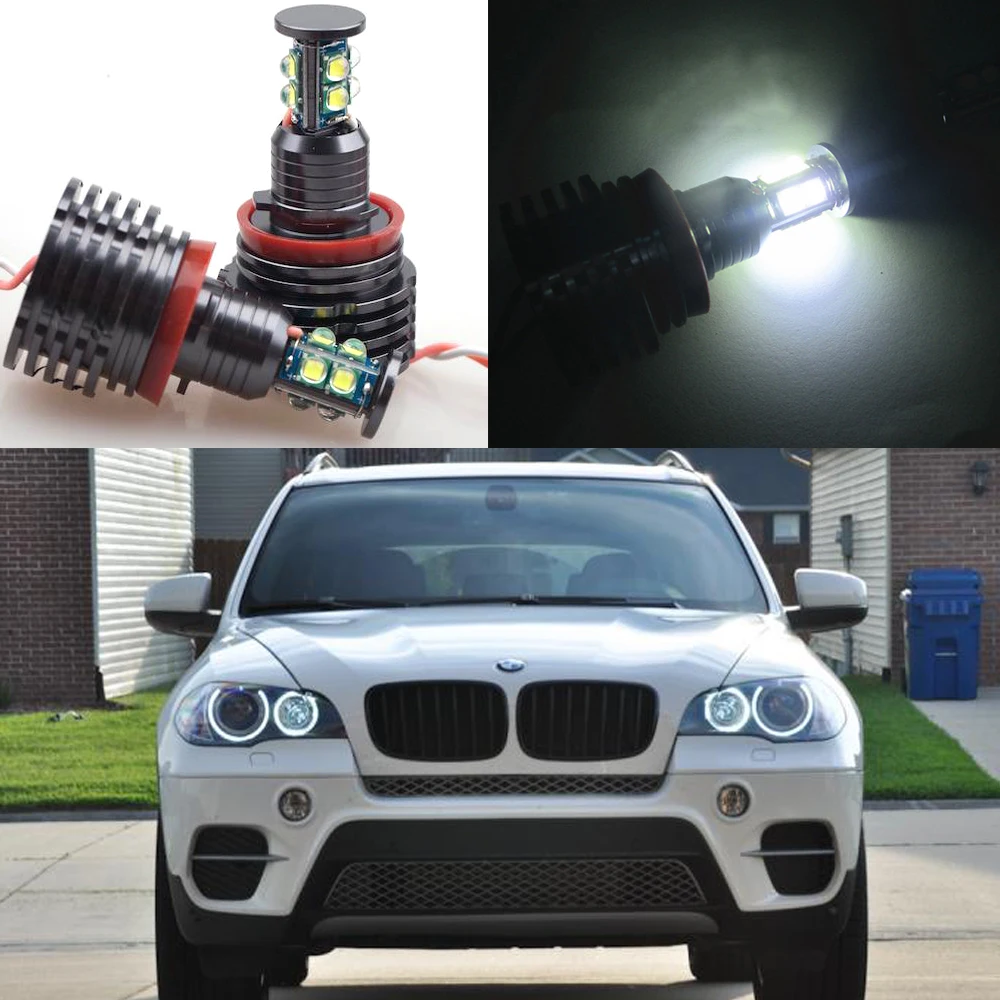 Светодиодный светильник Angel Eye Halo 2 шт. белый высокая мощность 80 Вт Сменные лампы H8