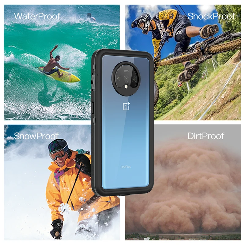 Водонепроницаемый чехол для телефона Haissky IP68 пылезащитный Oneplus 7T с полной защитой