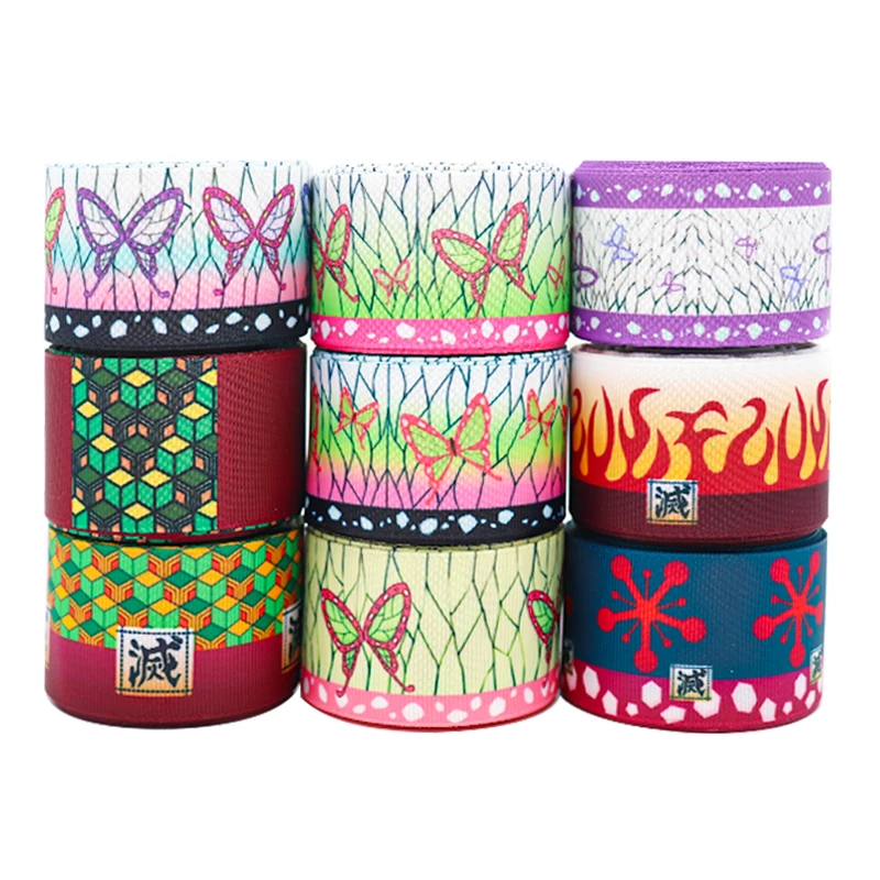 

10 Yards 1' 25MM/38MM Japan Cartoon Printed Grosgrain Ribbons For Hair Bows DIY Handmade Materials Y2020110301