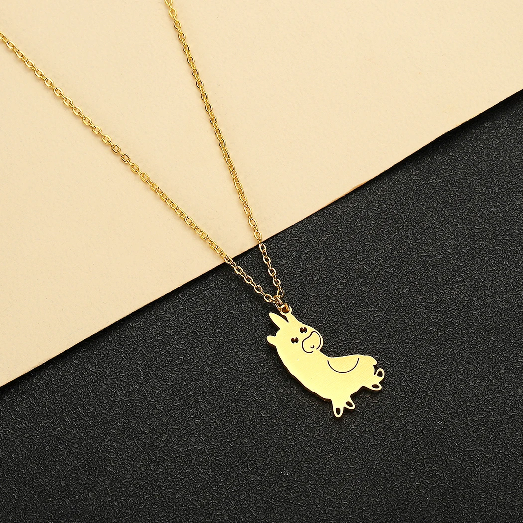 

Cxwind Lovely Unicorn Alpaca Pendant Necklace for Kid Girls Children Gift Best Friends Friendship Animal Charm Necklaces Jewelry