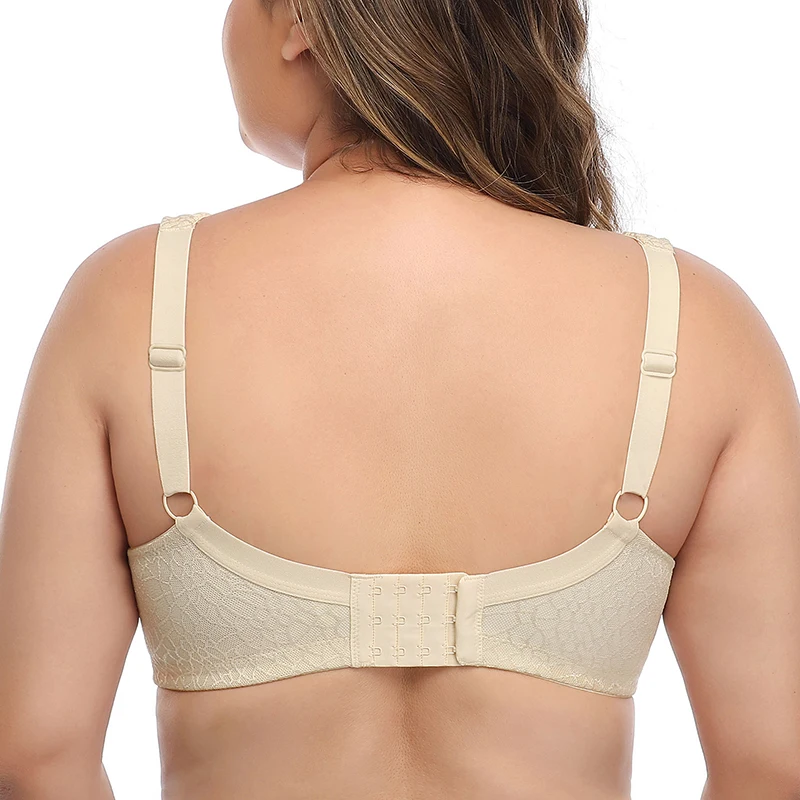 Большой бюстгальтер женский минимайзер размера плюс B C D DD DDD F G чашка Кружева Bralette