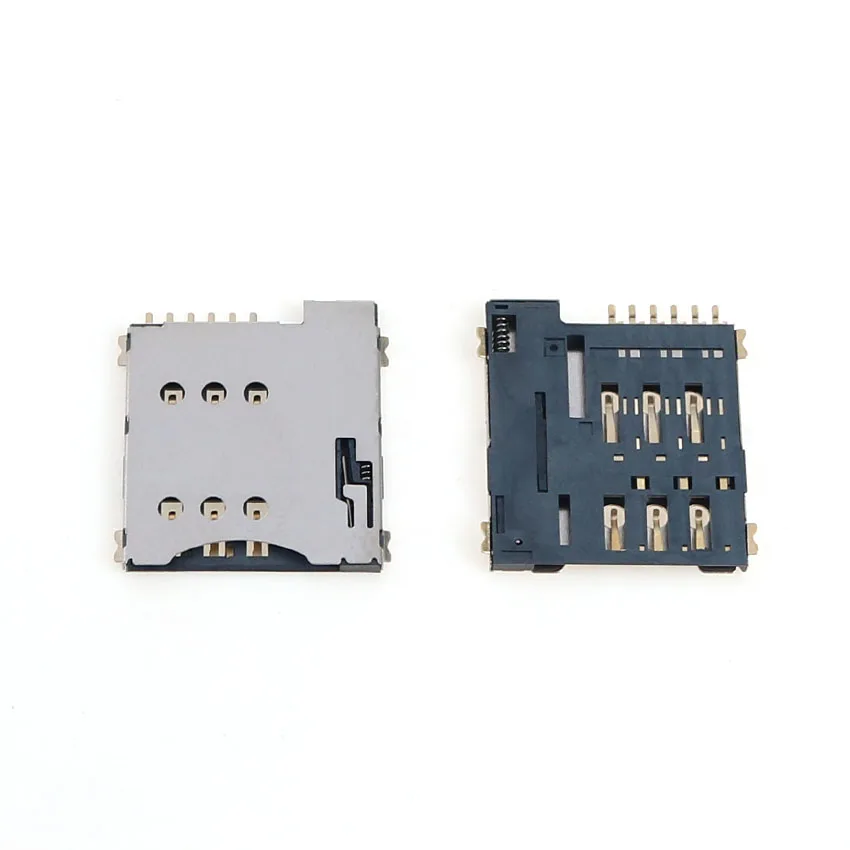 Cltgxdd 100 шт. высокое качество 6pin push micro sim карты Разъем Держатель Замена слота разъем Sim слот, Массовая