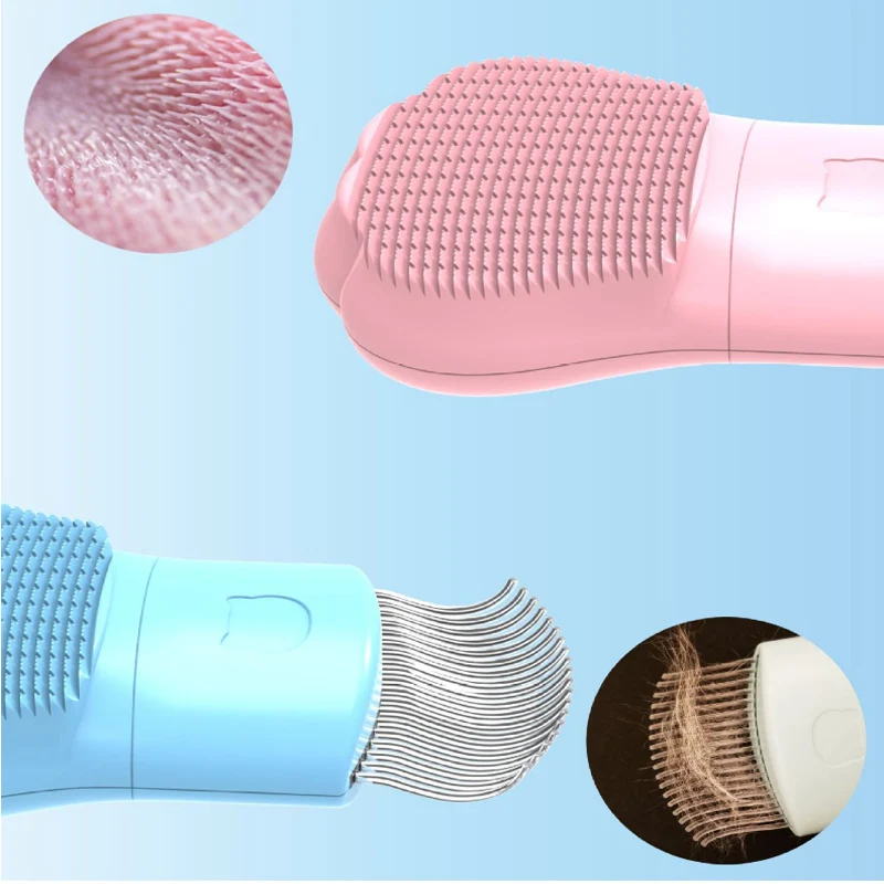 

Portable Cat Dog Massage Tool Stainless Steel Shell Needle Comb Grooming Hair Removal Shedding Brush Pet Home Cleaning Supplies