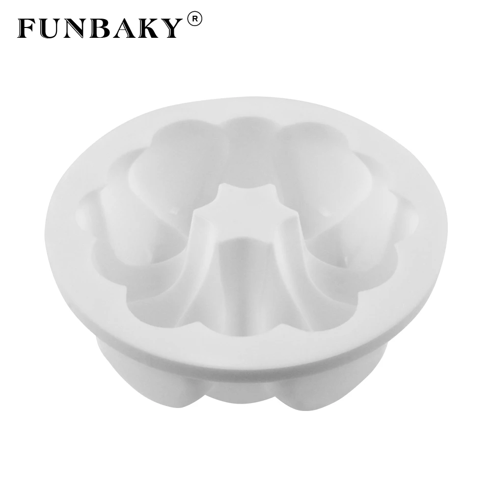 FUNBAKY 3D круглой формы силиконовые формы для торта украшения инструмент формы для выпечки коврик формы