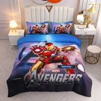 marvel the avengers iron man 3d cartoon bedding set adult children boys duvet cover set bed sheet pillowcase single double size