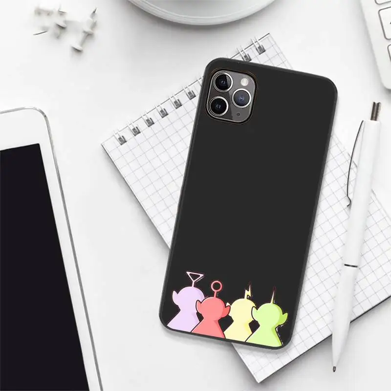 

Cartoon Teletubbies cute baby Phone Case Candy Color for iPhone 6 7 8 11 12 s mini pro X XS XR MAX Plus